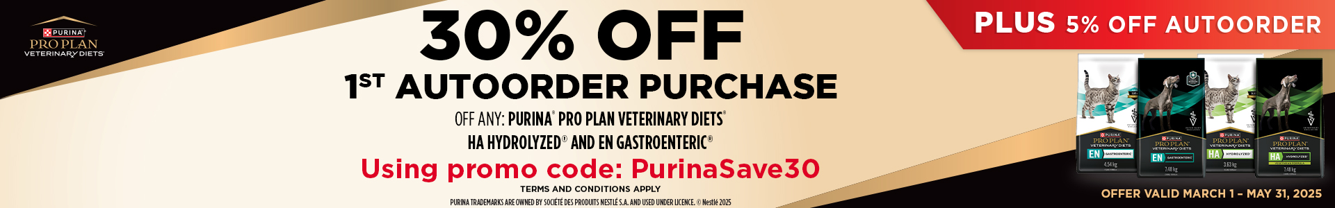 Picture for category PURINA 30% OFF First time Auto-Order - All Purina Gastroenteric & Hydrolyzed Diets!!